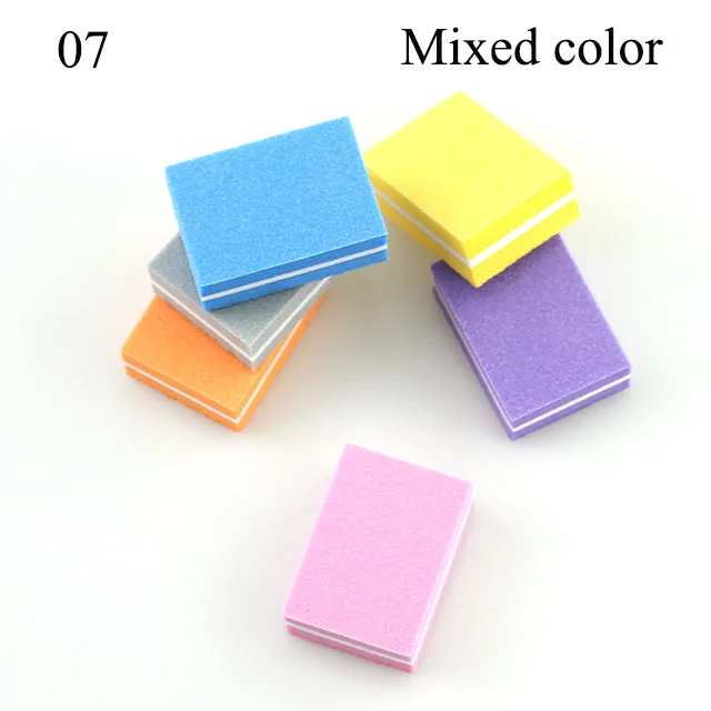 mix color 20 шт./лот пилочки для ногтей шлифовальная буферная зернистость губка буферы Тип капли шлифовальный дизайн ногтей моющиеся полировальные пилочки полировальный блок - Цвет: mix color