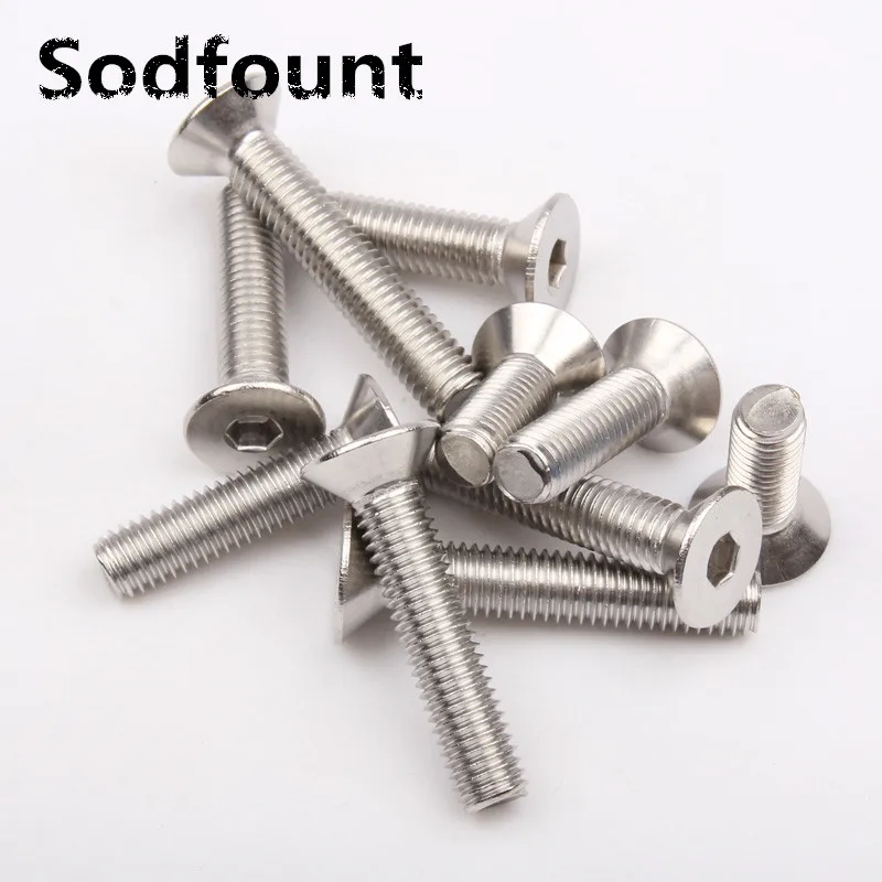 

50 шт. DIN7991 M5 плоская головка потайная головка 304 нержавеющая сталь Шестигранная головка колпачок винт длина винта 8-50 мм