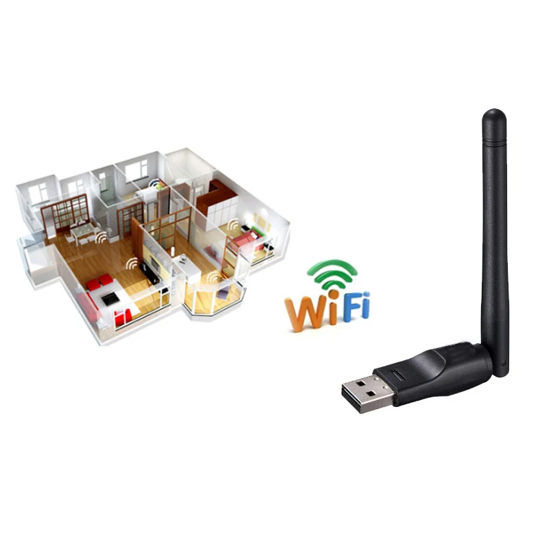USB 2 0 WiFi беспроводная сетевая карта 150 м 802 11 b/g/n LAN адаптер с поворотная