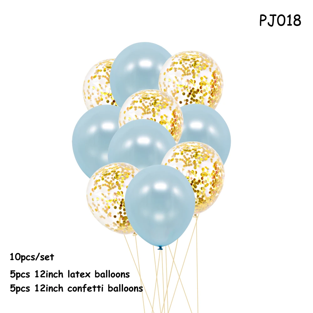 PJ018 balloon Воздушные шары из фольги для первого дня рождения, Детские воздушные шары для мальчиков и девочек, вечерние шары для первого дня рождения, Детские праздничные шары - Цвет: PJ018 balloon