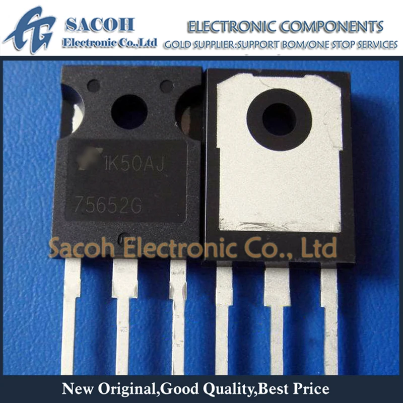 

10Pcs HUF75652G3 75652G TO-247 75A 100V Power MOSFET Transistor