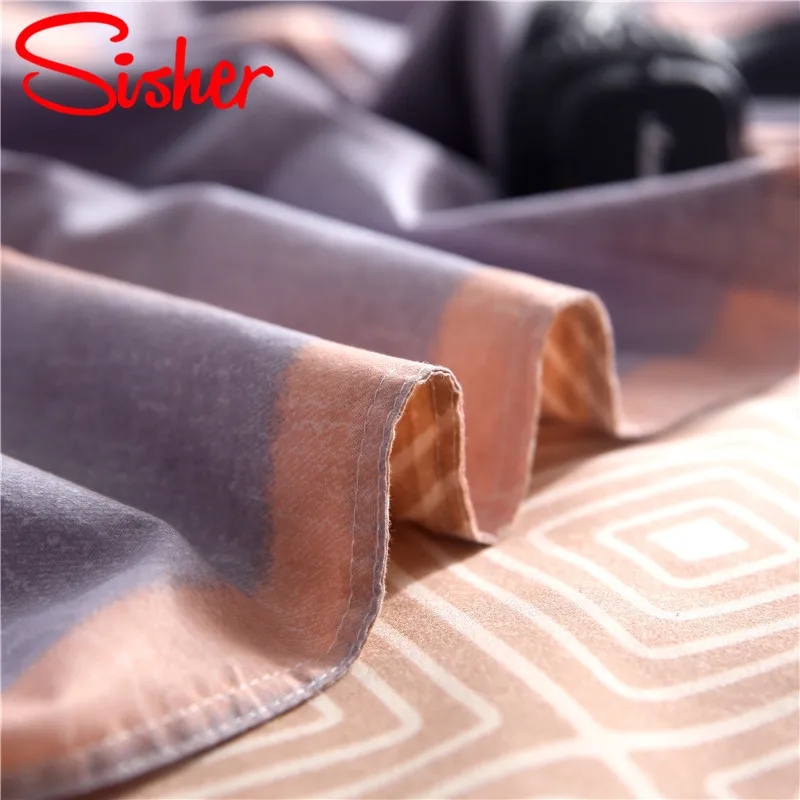 Sisher современный классический стиль комплект постельного белья с покрывалом