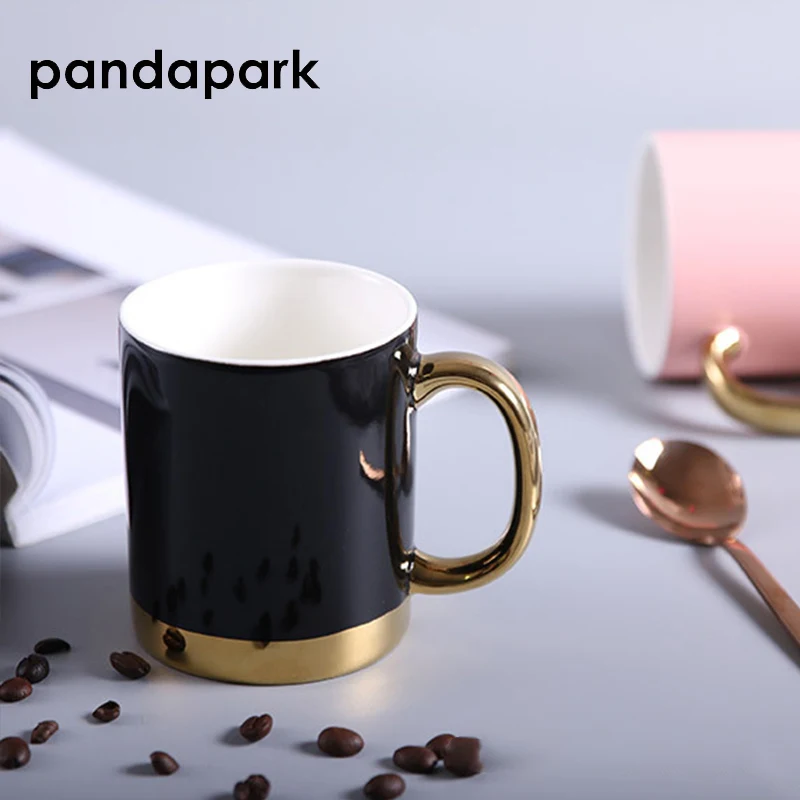 Розовая Керамическая индивидуальная кофейная чашка Pandapark мультяшная молочная