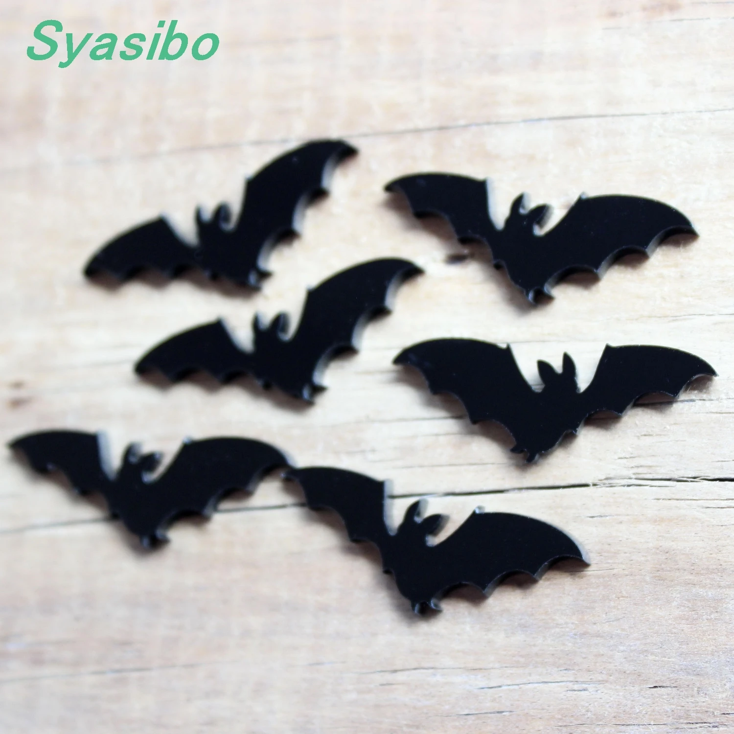 Серьги летучая мышь вампира 30 мм/50 мм черные акриловые украшения с лазерной