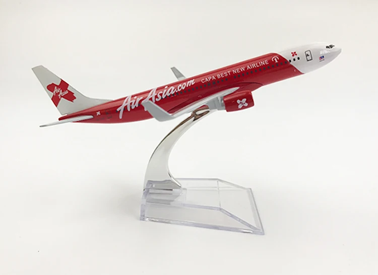 AirAsia Boeing 737 самолет 16 см металлический сплав литья под давлением 1:400 игрушечные модели самолетов для детей модель аэроплана MX22