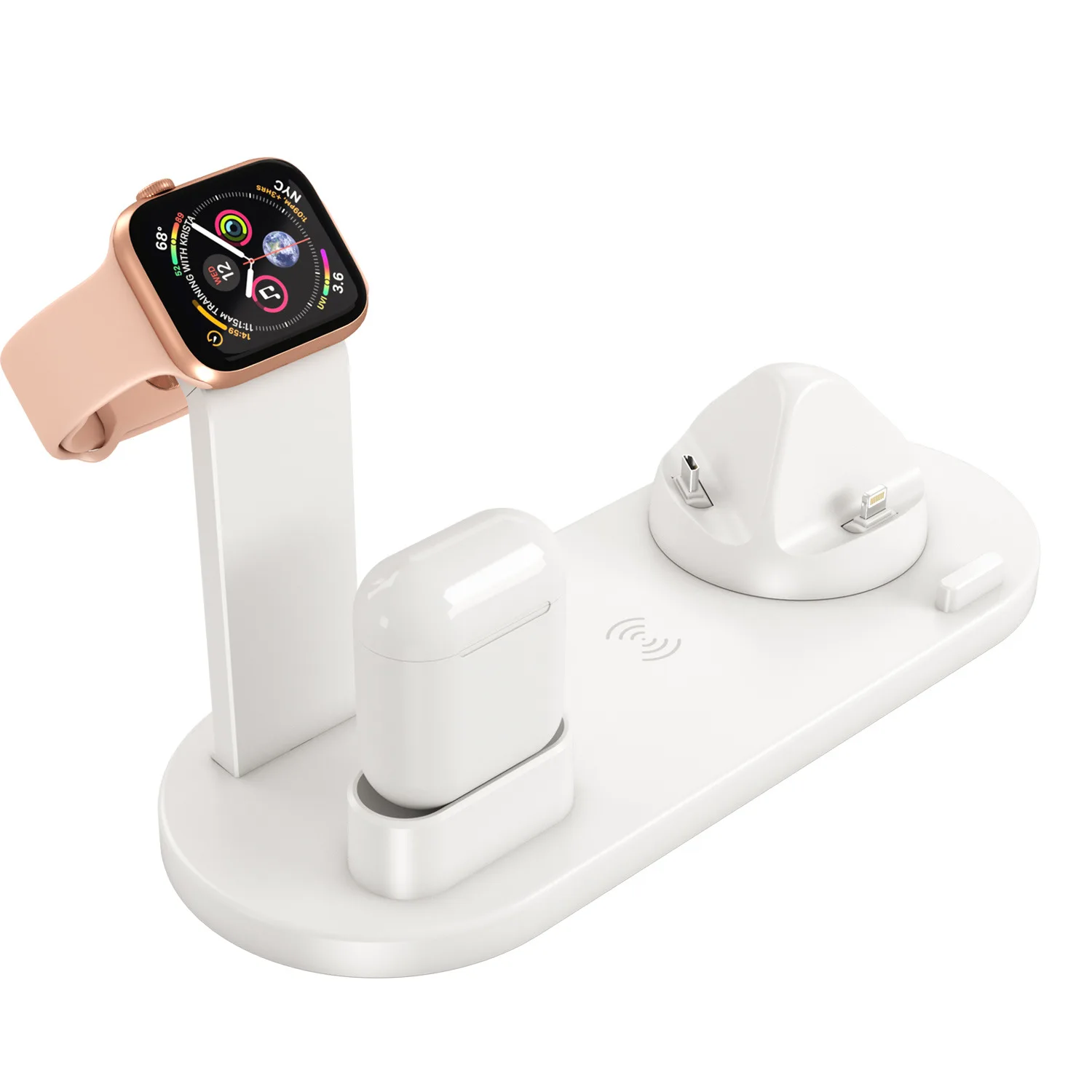 10 Вт Wirelss 3 в 1 для Apple iphone micro usb Type c зарядная док станция кронштейн Подставка
