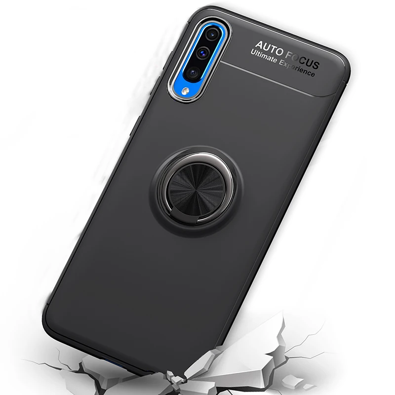 Подставка с магнитным кольцом чехол для Samsung Galaxy A50 A30 ударопрочный ТПУ