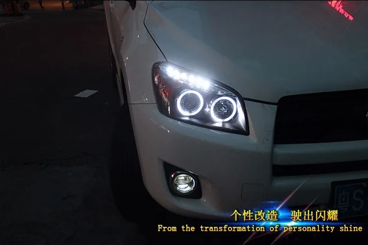 BEINGWINS Автомобильная фара для Toyota RAV4 головной светильник s 2009-2013 для RAV 4 светодиодный Ангел глаз DRL Q5 bi xenon объектив h7 Ксенон передний светильник