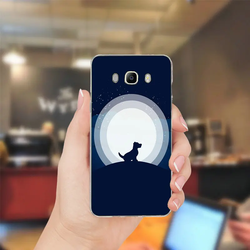 Пейзаж ночной Луны и звезд для Samsung Galaxy J1 J2 J3 J5 J7 A3 A5 A7 2016 2017 чехол мягкий ТПУ