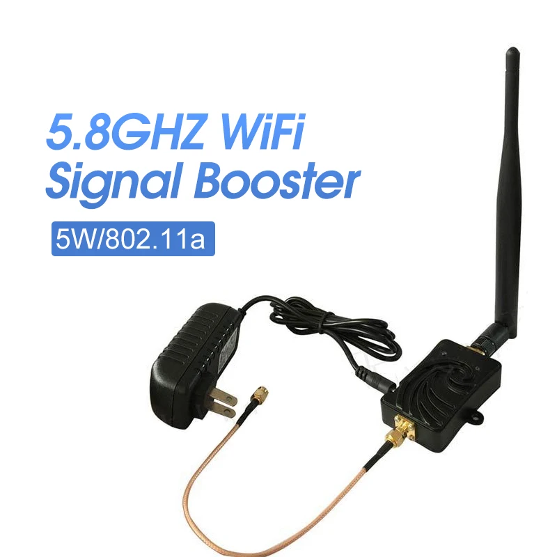 

4W/5W 5000mW 802.11b/g/n a/an Wifi Wireless Amplifier Router 2.4Ghz/5Ghz WLAN Signal Booster with 5dbi Antenna for Router Card