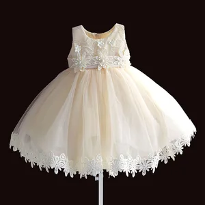 Элегантные кружевные платья для маленьких девочек, детские платья с цветами для девочек ясельного возраста, платье из тюля для свадебной вечеринки, детское платье подружки невесты
