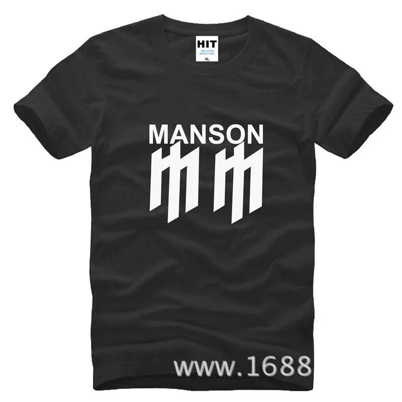 Мужская футболка с коротким рукавом Marilyn Manson повседневная хлопковая Футболка