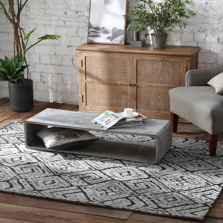 저렴한 포스트 모던 산업 바람 장식 카펫, 큰 크기 회색 컬러 기계 세척 영역 깔개, 검은 사각형 지상 매트 YP