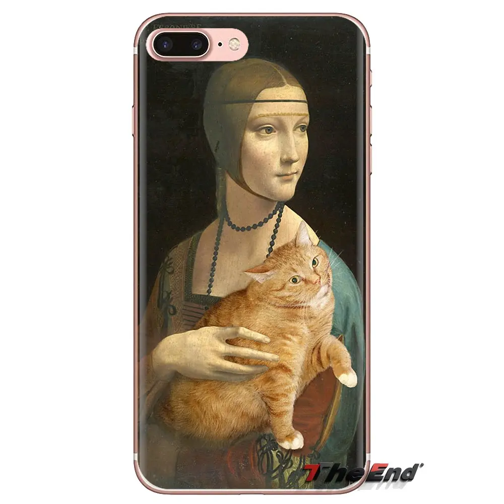Для Huawei G7 G8 P7 P8 P9 P10 P20 P30 Lite Mini Pro P Smart Plus 2017 2018 2019 чехол из ТПУ Leonardo da Vinci Mona Lisa Pat Cat |