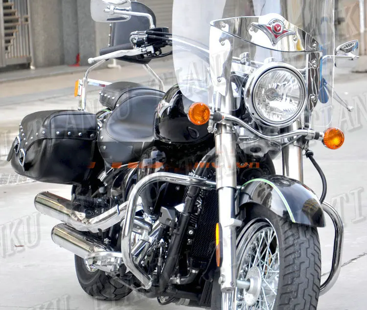 Мотоцикл Хромовая металлическая защита двигателя Краш бар для Kawasaki Vulcan VN 900 на
