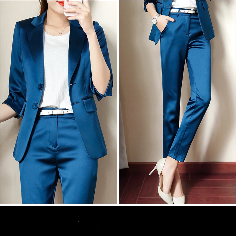 Осенний комплект из 2 предметов для женщин розовый однотонный блейзер +