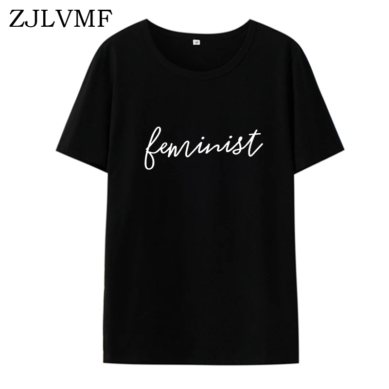 Zjlvmf Feminist Футболка женская хипстерская уличная одежда модная с круглым вырезом 2019