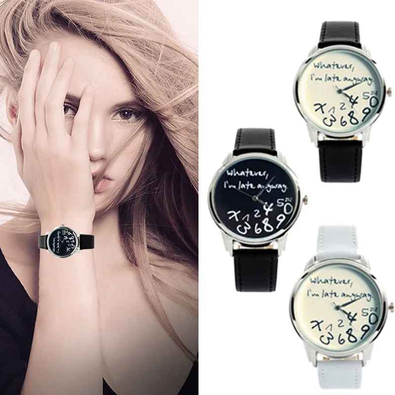 Часы наручные GENEVA женские модные смешные аналоговые кварцевые в любом случае