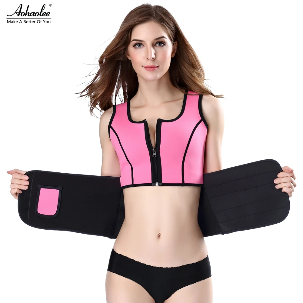 Aohaolee неопреновый корсаж с эффектом сауны тренировочный жилет Горячий