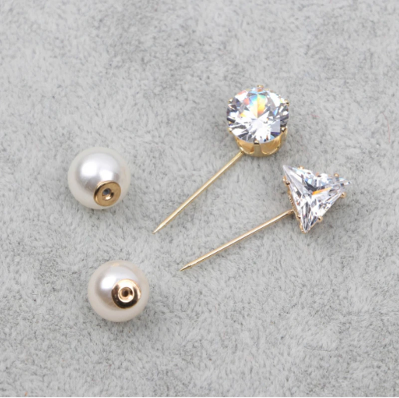 Imitation Pearl Sparkling Crystal Rhinestone Long Needle Brooch Pins &amp Brooches Women Suit Sweater Coat Shirt Pin Badge Jewelry |