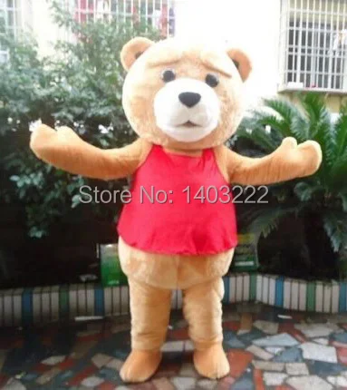 

Teddy Bear of TED Adult Size Halloween Cartoon Mascot Costume Fancy Dress