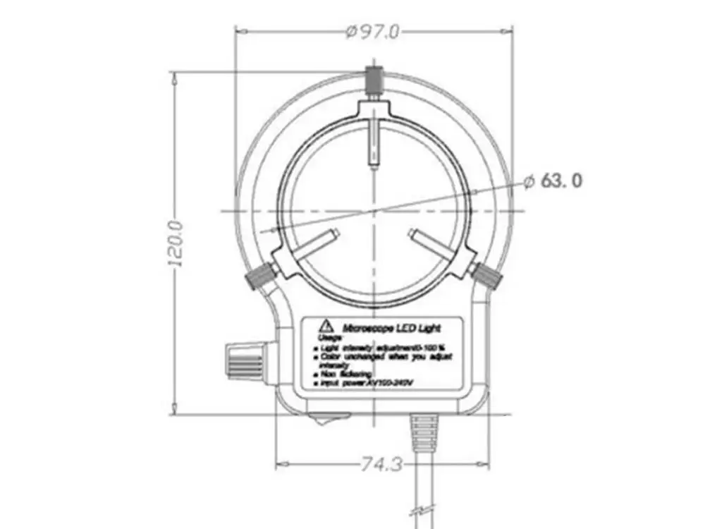 Затемняемый микроскоп источник света CCD промышленная камера визуальный осмотр