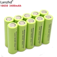 10pcs original inr18650 3 7v 3400mah 30a 18650 rechargeable lithium battery suitable for flashlight battery