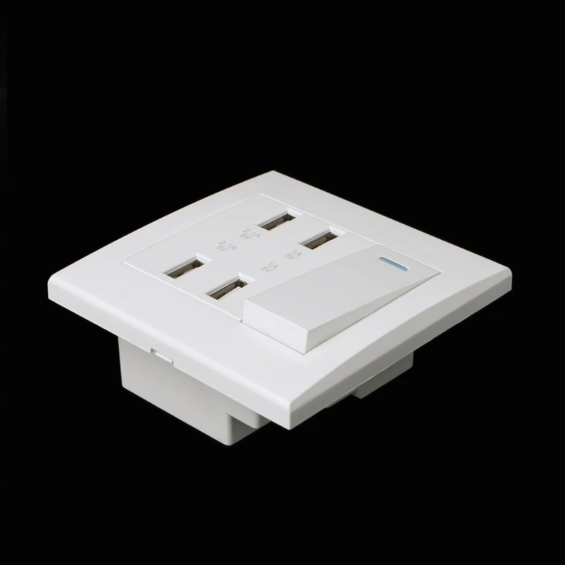 10А 4 порта USB розетка Смарт зарядное устройство розетка панель украшение дома инструмент профессиональная розетка питания