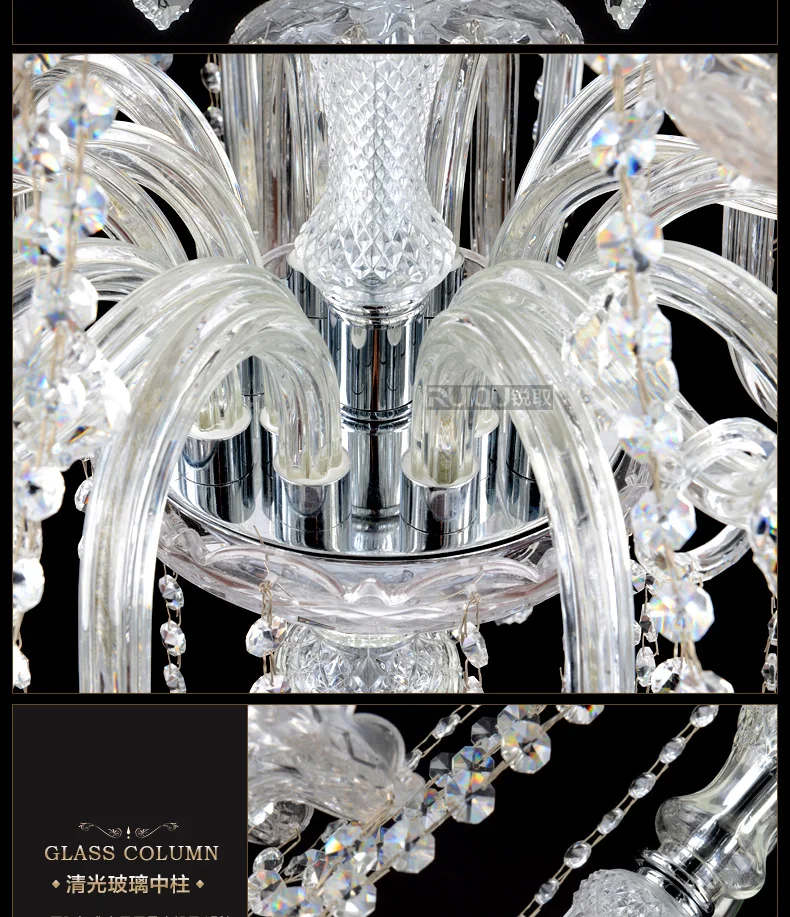 Большая длинная роскошная хрустальная люстра для отеля Современная K9 лангов и