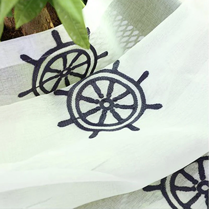 Мультяшная Милая Штора для мальчиков детская комната пиратский корабль вышитая