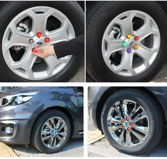 Аксессуары 20 шт Силиконовые колеса автомобиля гайка наконечник Защитная крышка