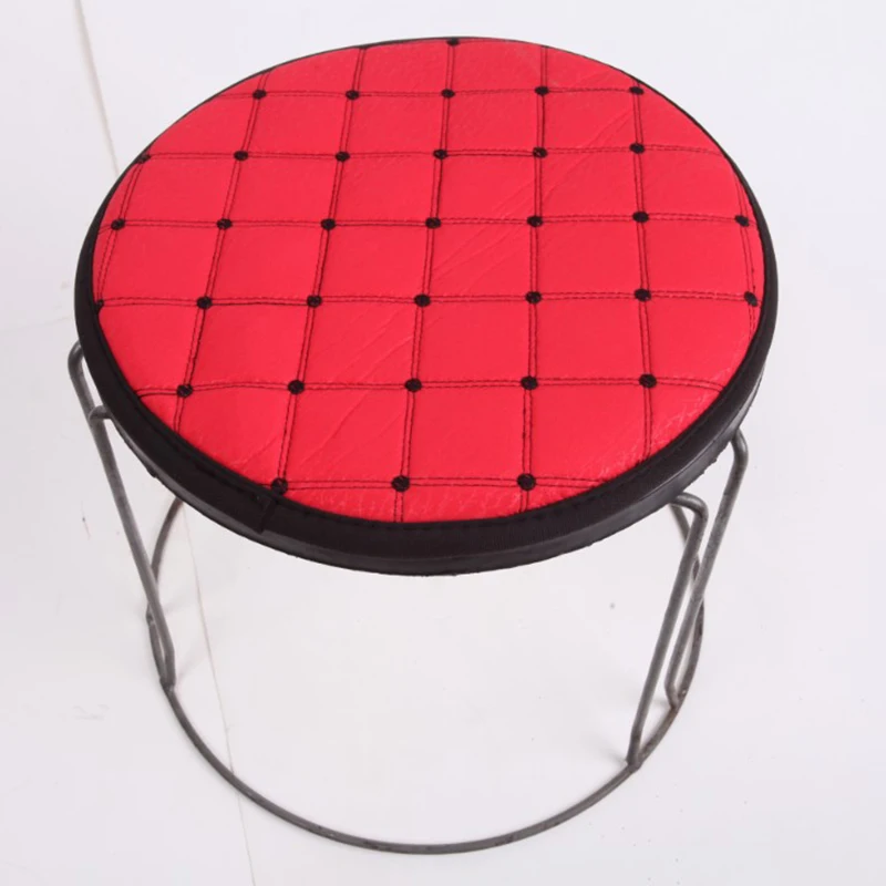 Plaid Red Мягкая круглая подушка протектор хлопок тканевый барный стул стоматолога Парикмахерская Подушка для стула противоскользящая Подушка для стула студента - Цвет: Plaid Red