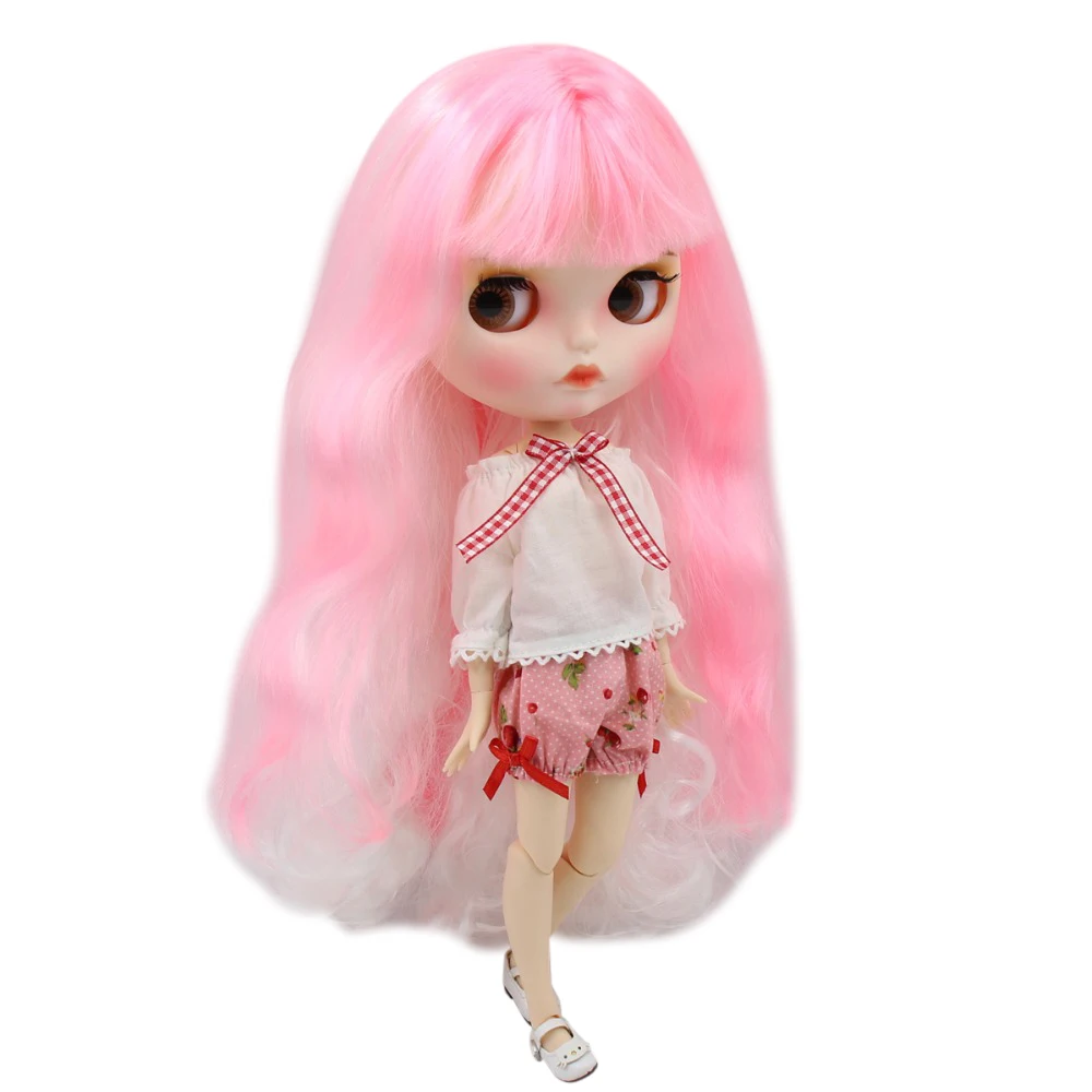 Ледяная фабрика blyth кукла 1/6 bjd белая кожа совместное тело розовые и белые волосы