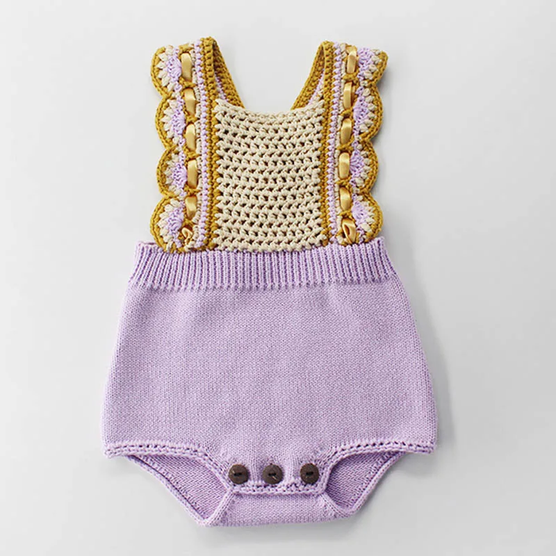 

Toddler Knitted Clothes Autumn Baby Handmade Knit Rompers Baby Girl Romper Boys Jumpsuit Overall Children Clothing