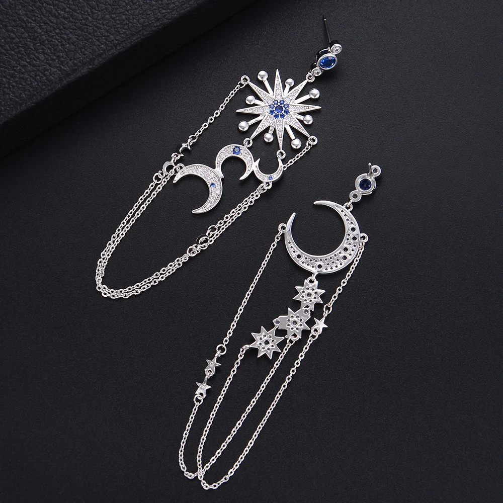 Missvikki богемный оригинальный дизайн boucle d'oreille femme 2019 длинные цепи Moons Подвесные