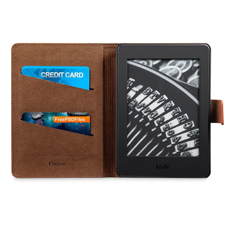 Benuo For Amazon Kindle Paperwhite Case Cover Genuine Leather With 2 Card Slots Protective Flip Folio | Компьютеры и офис