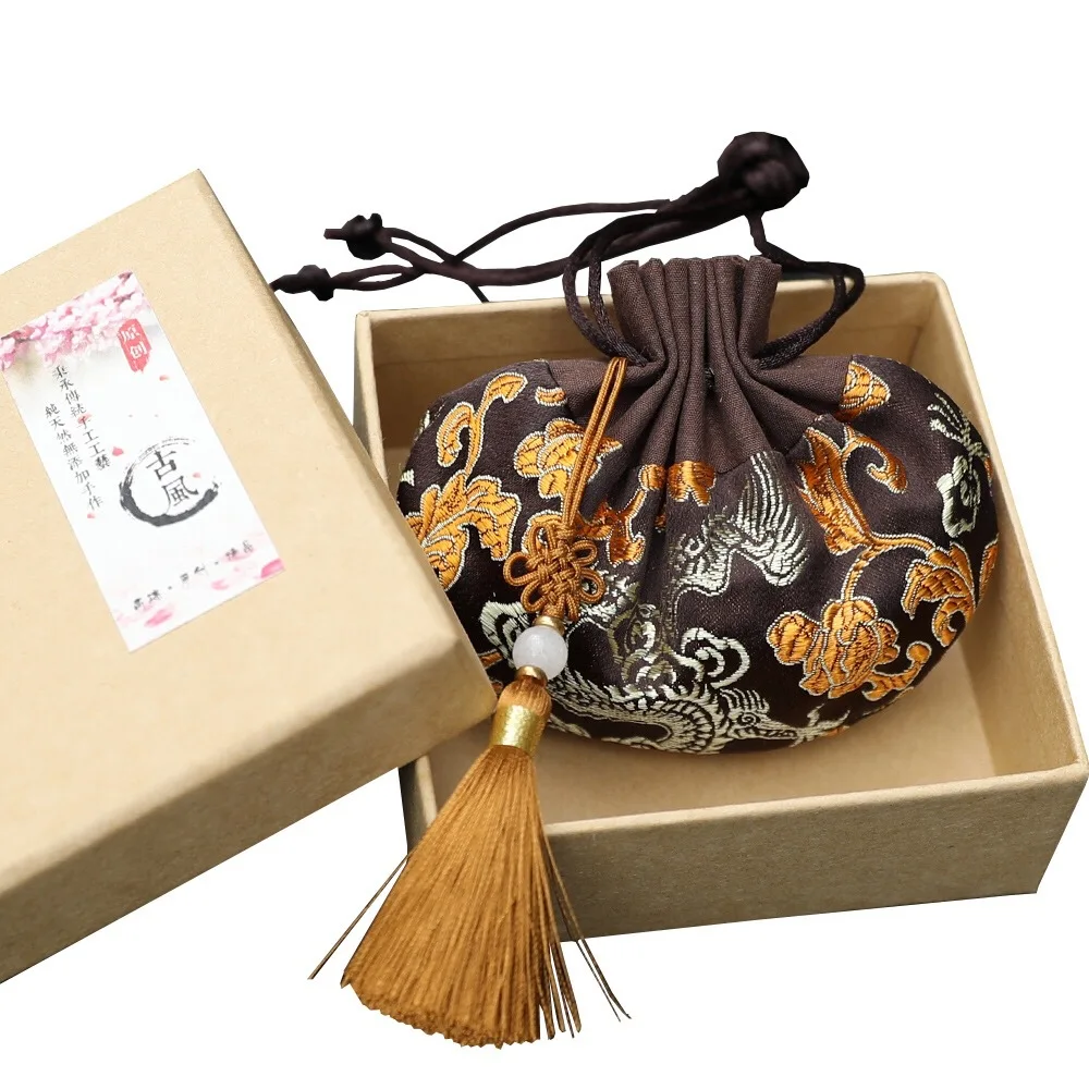 Silk High Quality Chinese Style Palace Sachet Bag Retro Series Palace Sachet Bag Tassel Jewelry Bags Car Decoration Gift Bag