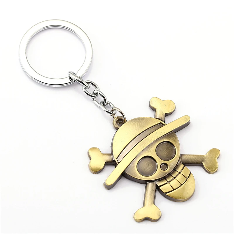 

1pc One Piece Luffy Straw Hat Copper Key Ring Gift Toys Decoration Toy Magic Birthday Gift