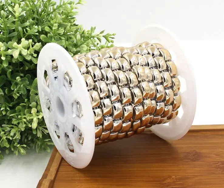 20 ярдов прямоугольные бусины с УФ покрытием отделка цепи для шитья Apperal мешок