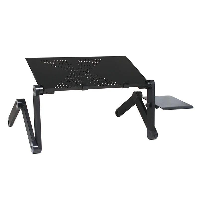 Bed desk Folding table 360-Degree Rotation Multifunctional Portable Table with Fan Mouse Computer Desk bedroom furniture | Мебель