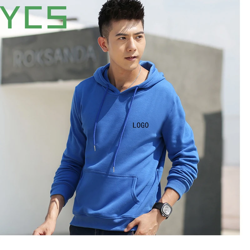 Толстовки YCS из 100% хлопка для мужчин и женщин унисекс с логотипом сделай сам