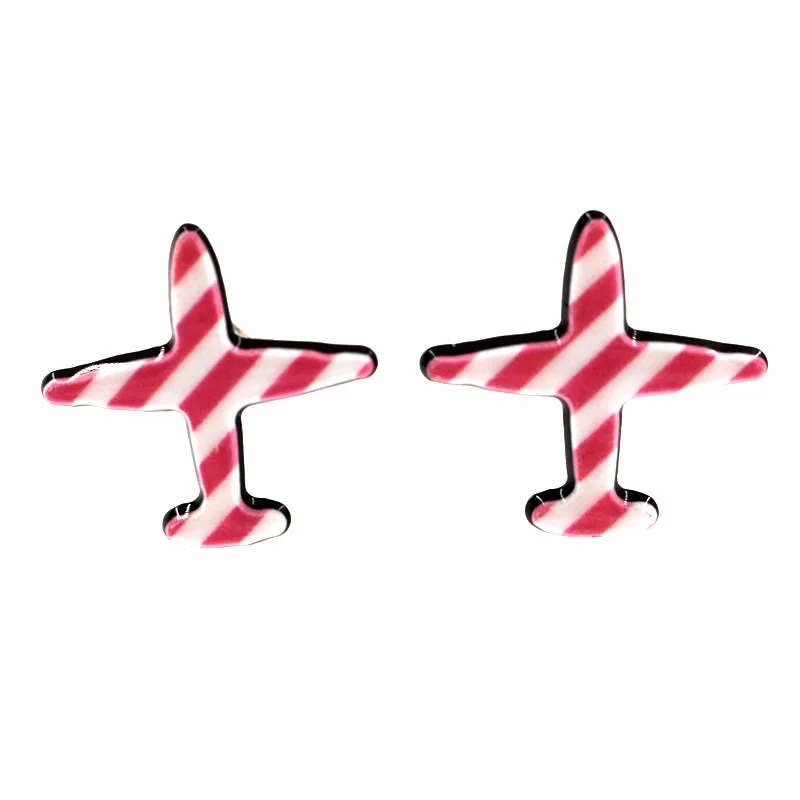 Серьги-гвоздики женские в виде самолета 4 цвета | Украшения и аксессуары