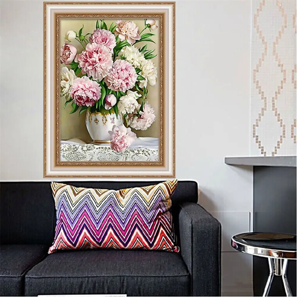1 PC Home Decoration DIY Diamond Painting Peony Floral Needlework Embroidery Decor Wedding | Дом и сад