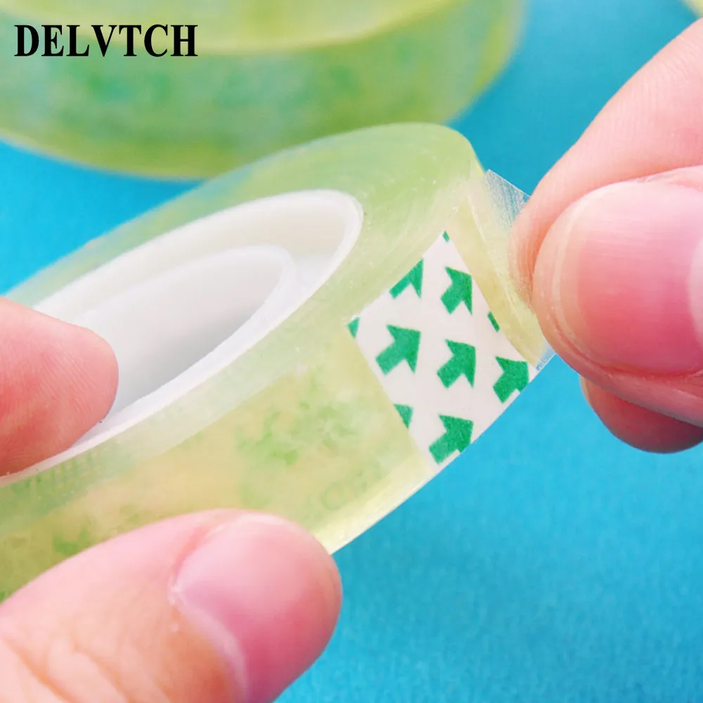 DELVTCH 10 шт./компл. 12 мм ширина прозрачная клейкая лента односторонние ленты