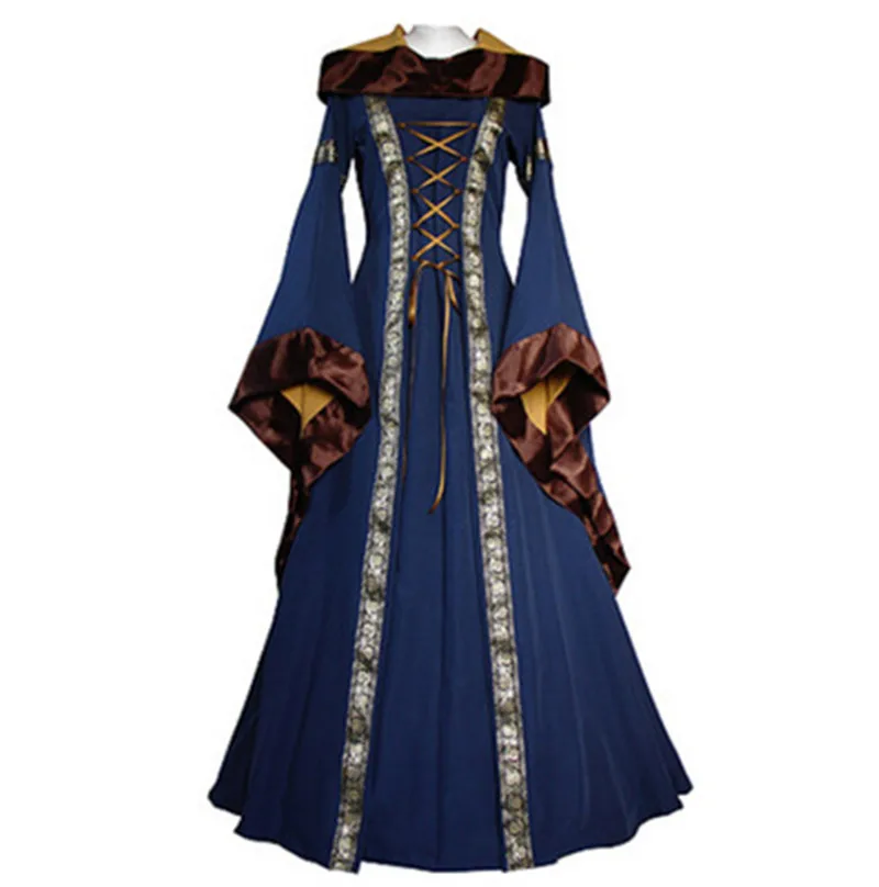 Женские вечерние платья разных цветов для косплея средневековой эпохи