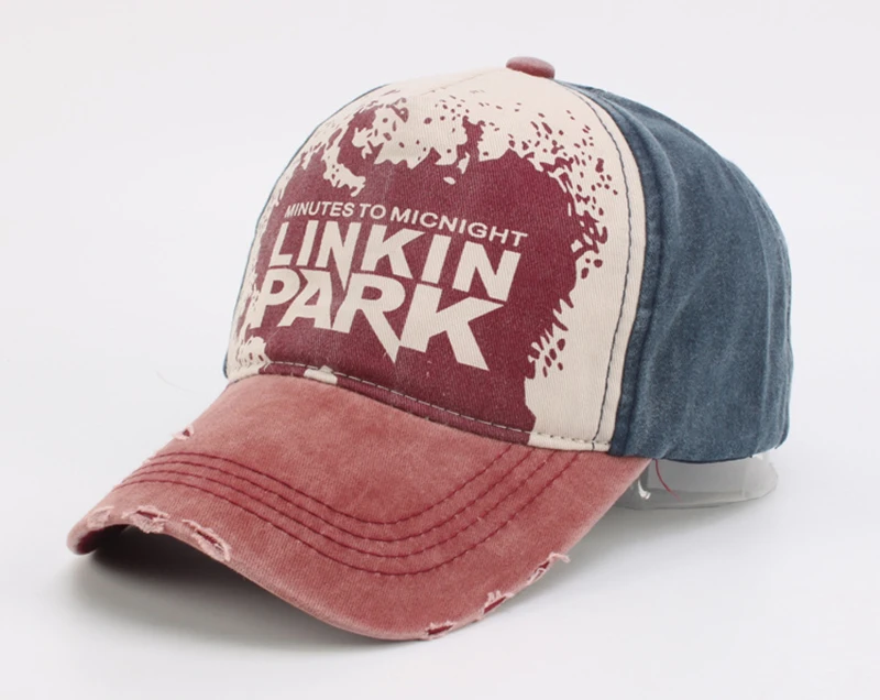 Высокое качество Linkin Park бейсбольная кепка джинсовая винтажная ношенная хип хоп