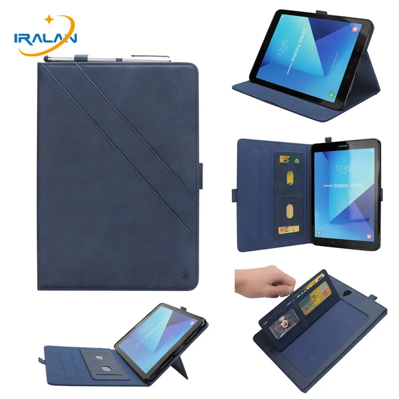 Роскошный чехол книжка из искусственной кожи с подставкой для Samsung Galaxy Tab S3 9 7 T820