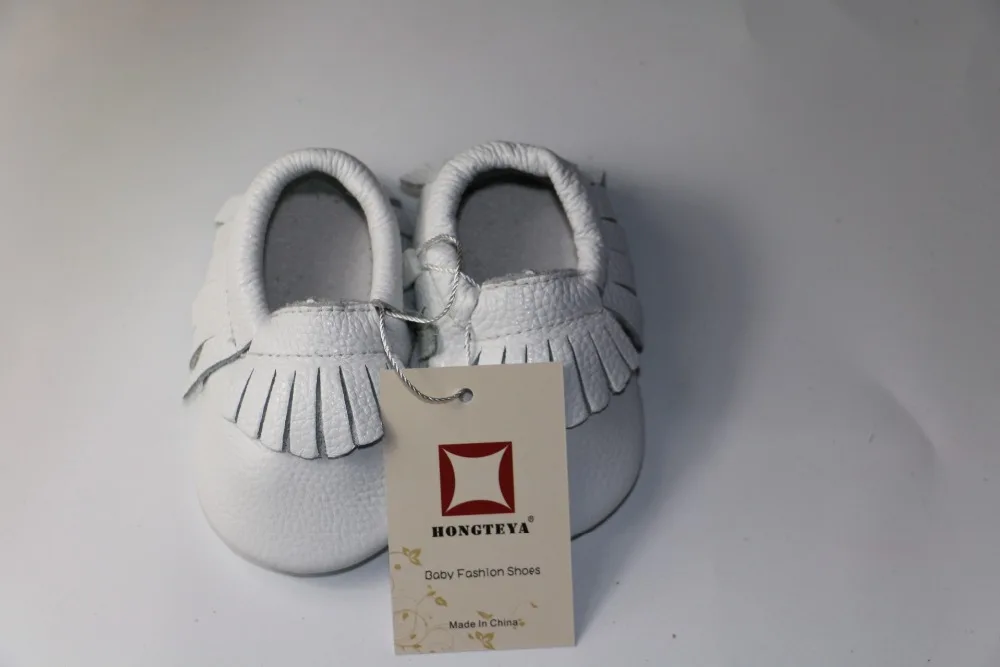 

Hongteya Genuine Leather Baby Moccasins shoes Soft sole fringe baby girls shoe Newborn Infant first walker Anti-slip Baby Shoes