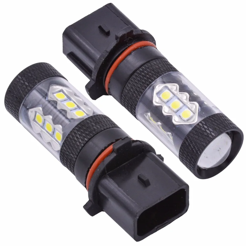2 шт. P13W 80 Вт 900lm DRL Туман свет ламп накаливания 3030 16smd днем Бег дальнего света 6000 К