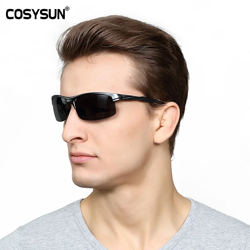 Мужские солнцезащитные очки COSYSUN брендовые дизайнерские поляризационные